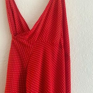 Red Polka Dot Maxi Dress